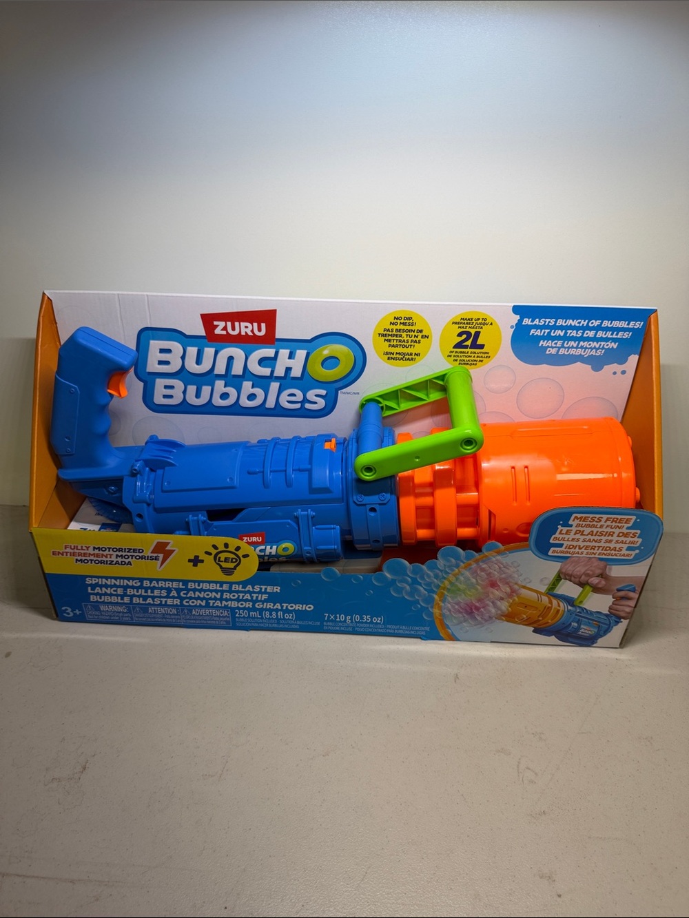 ZURU Bunch O Bubbles Spinning Barrel Bubble Blaster - Blue, Orange & Green